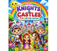 Cute Knights & Castles Coloring Book: Fun Medieval Adventures with Brave Knights, Beautiful Castles, Dragons, Princesses, Horses, Shields and More for Kids Ages 3-8