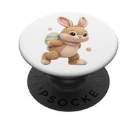 Cute Knitted Easter Rabbit Colorful Egg Hunt Women Kids PopSockets Adhesive PopGrip