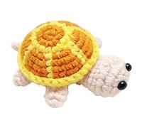 Cute Knitted Mini Turtles Decoration Multi Purpose Creative Crocheted Turtles Lightweight Funny Desktop Turtle Gadget for Home&Room&Bedside Table&Car Decoration (Yellow)
