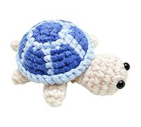 Cute Knitted Mini Turtles Decoration Multi Purpose Creative Crocheted Turtles Lightweight Funny Desktop Turtle Gadget for Home&Room&Bedside Table&Car Decoration (Blue)