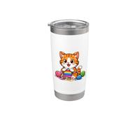 Cute Knitting Cat Yarn Lover Stainless Steel Insulated Tumbler