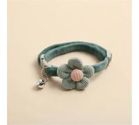 Cute knitting Flower Bell Collar Adjustable Cat Necklace Pet Collar Traction Safety Buckle Necklace Small Dog Dog Supplies