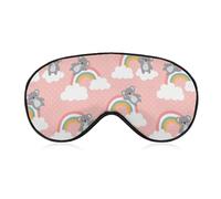 Cute Koala and Rainbow Eye Sleep Mask,Super Soft Eye Masks with Adjustable Strap,Ultimate Sleeping Aid,Blindfold,Relax & Relieve Your Fatigue,Puffy Eyes