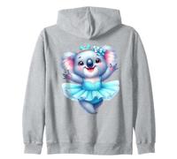 Cute Koala Ballerina Dancing Animal Zip Hoodie