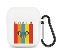 Cute Koala Bear Bluetooth Headset Cover Earbuds Case TPU Headphone Protective Compatible with Airpods 1/2 White-Color