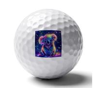 Cute Koala Bear Colorful Personalized Golf Balls Distance Practice Ball for Indoor Outdoor