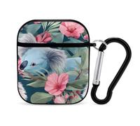 Cute Koala Bear Earphone Case Cover Compatible with AirPods 1&2 Shockproof Bluetooth Headset Case Black-style