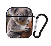 Cute Koala Bear Earphone Case Cover Compatible with AirPods 1&2 Shockproof Bluetooth Headset Case Black-style