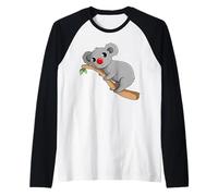 Cute Koala Bear On The Tree Branch Red Nose Koalas Raglan Baseball Tee