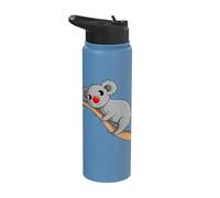 Cute Koala Bear On The Tree Branch Red Nose Koalas Stainless Steel Insulated Water Bottle