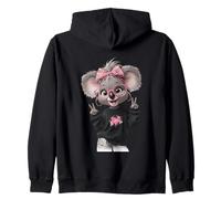 Cute Koala Bear Pink Glasses Peace Sign Kawaii Animal Mom Zip Hoodie