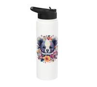 Cute Koala Bear Surrounded by Floral Flowers Koalas Girl Stainless Steel Insulated Water Bottle