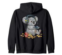 Cute Koala Bear Video Gamer Controller PC Console Gaming Zip Hoodie