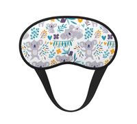 Cute Koala Bears and Floral, Full Eye Covers Light Blocking Eye Masks Blackout Sleep Eye Muffs