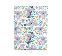 Cute Koala Bears And Floral, PU Leather Laptop Sleeve, Notebook Bag Laptop Case Sleeve Tablet Briefcase