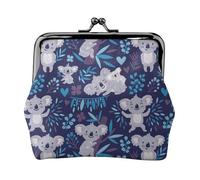 Cute Koala Bears Animals Australia, PU Leather Coin Purse, Small Wallets, Change Pouch with Kiss Lock Clasp Buckle, Change Purse
