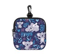 Cute Koala Bears Animals Australia, Square Zipper Storage Bag, Neoprene Coin Purse, Small Wallets, Change Pouch, Change Purse