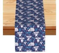 Cute Koala Bears Animals Australia, Table Runner, Imitation Linen Table Runner For Home Party Dining Room 33x183 cm