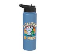 Cute Koala Bears Emergency Room Koalified ER Nurse Stainless Steel Insulated Water Bottle