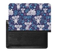 Cute Koala Bears Floral Passport Wallet Cute Passport Case with Card Slot Travel Passport Holder Cover