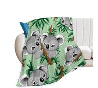 Cute Koala Blanket Koala Throw Blanket Koala Stuff Animal Gifts for Girls Boys Kids Koala Lovers Woman Adults Soft Warm Cozy Plush Fleece Flannel Blanket Decor for Couch Sofa Bed 40"x50"