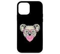 Cute Koala Blowing Pink Valentine Heart Bubble Gum Case for iPhone 12 mini