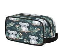 Cute Koala Branch Pattern Toiletry Bag for Travel, Cosmetic Makeup Bag Waterproof Polyester Shaving Bag for Men Women Kids, Portable Organizer for Bathroom Gym Vacation
