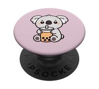 Cute Koala Bubble Tea, Cute Animal Lover, Boba Tea PopSockets Adhesive PopGrip