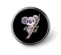 Cute Koala Climbing Tree Small Round Button Badge Lapel Pins Badge for Bag 1" Shirt Accessories
