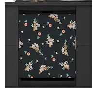 Cute Koala Dishwasher Magnetic Cover Kitchen Decor Koala Flowers Tree Front Dishwasher Refrigerator Magnetic Cover Sticker Appliance Decorative Cover 23 x 26 Inches