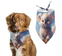 Cute Koala Dog Bandana Triangle Dog Scarf Washable Polyester Dog Bibs Cute Pet Bandana for Medium Large Dogs Puppy and Cats