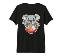 Cute Koala Eating Ramen Soup Kawaii Noodle Bowl Premium T-Shirt