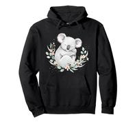 Cute Koala Floral Kawaii Australia Wildlife Animal Pullover Hoodie