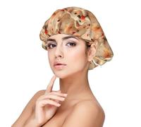 Cute Koala Heart Print Satin Silk Bonnet for Sleeping Women, Adjustable Double Layer Satin Hair Bonnet Night Sleep Cap for Curly Hair