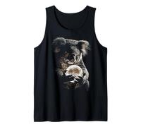 Cute Koala Holding Full Moon Moonlight Aesthetic Animal Art Tank Top