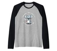 Cute Koala I Am Small and Sensitive But Also Fight Me Raglan Baseball Tee