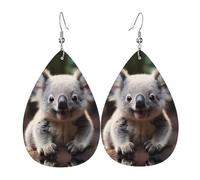 Cute Koala Leather earrings, European and American style earrings for young women, birthday gifts/Valentine's Day gifts
