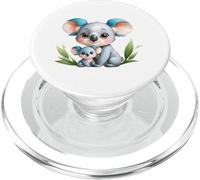 Cute Koala Mom and Baby Animal Illustration PopSockets PopGrip for MagSafe