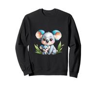 Cute Koala Mom and Baby Animal Illustration Sweatshirt