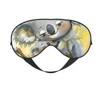 Cute Koala Mom and Baby Print Functionality Outdoor Travel Eye Mask Breathable Camping Meditation Yoga Friendly