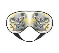Cute Koala Mom and Baby Print Sleeping Eye Cover Eyeshade for Men Women Plane Travel Nap Night Sleeping