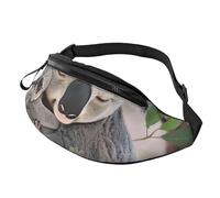 Cute Koala MOM and Baby Printed Fanny Pack for Men Women Crossbody Waist Bag Pack Bum Bag with Adjustable Strap for Hiking Running Travel Cycling