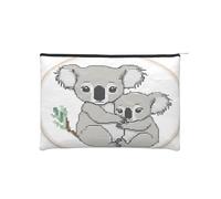 Cute Koala MOM and Baby Reusable Paper Cosmetic Bag Waterproof & Lightweight for Travel, School & Daily Use Full-Print Design Women, Students, Eco-Conscious