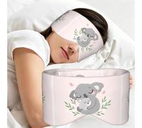 Cute Koala Mom and Baby, Sleep Mask for Home Travel, Full Eye Covers Light Blocking Eye Mask Sleep Eye and Ear Muffs
