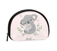 Cute Koala Mom and BabySmall Makeup Sanitary Napkin Storage Bag,Women's Cosmetic Coin Purse