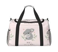 Cute Koala Mom Large Travel Duffle Bag with Shoulder Strap,Water-Resistant Twill Weekender Bag for Men Women,Spacious Carryall Gym Bag