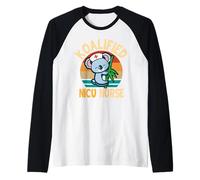 Cute Koala Neonatal Mother and Baby Koalified NICU Nurse Raglan Baseball Tee