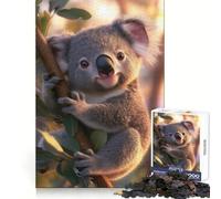 Cute Koala on Branch 1000 Piece Jigsaw Puzzle for Teenagers Logic Workout Pastime Game Home Play Unique Gift (50x75cm)