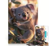 Cute Koala on Branch Puzzles for Teenagers 1000 Piece Brain Think Good Thick Real Challenge Room Decor (38x26cm)