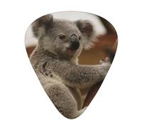 Cute Koala On Tree,12 Pcs Guitar Pick,3 Different Thickness Plectrums for Acoustic Guitar Bass Ukulele (0.46mm 0.96mm 0.71mm)